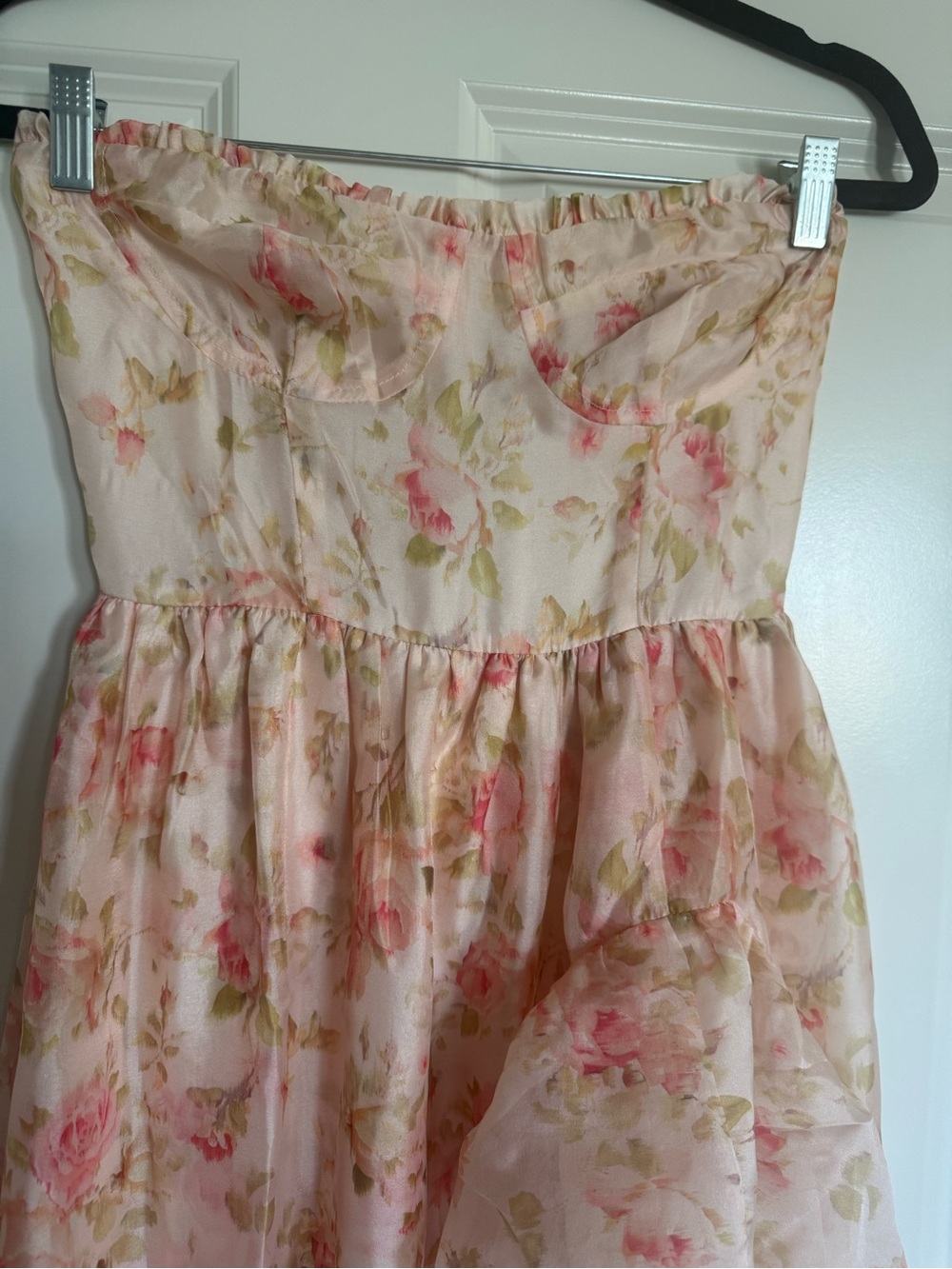 NWT Storia Floral Strapless Maxi Dress S Cottagecore Wedding Guest Garden Party - Picture 3 of 7
